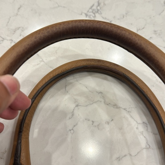 Tory Burch Brown Leather Robinson Double Zip Dome Satchel - Picture 9 of 10